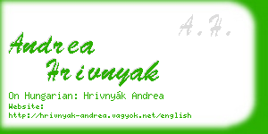 andrea hrivnyak business card