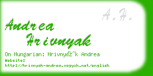 andrea hrivnyak business card